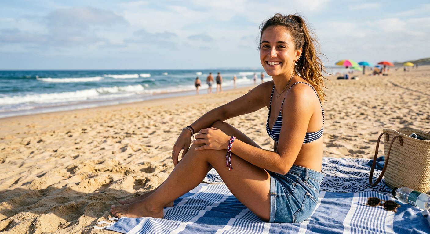 bracelet brésilien bleu blanc rouge