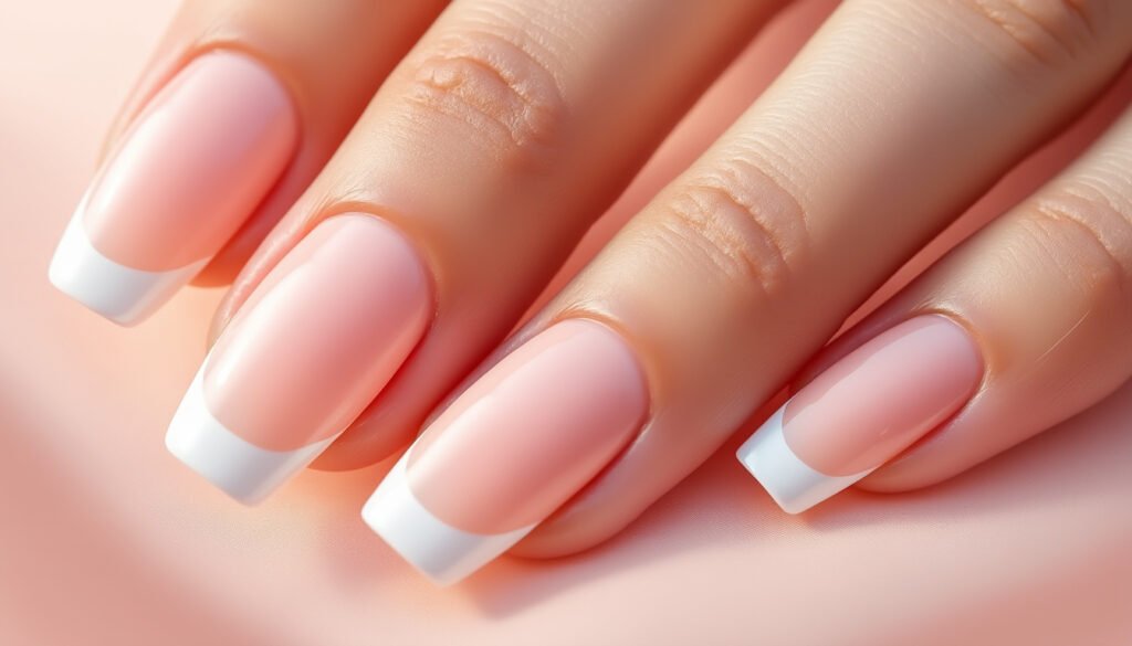 découvrez la manucure française délicate de meghann fahy, une interprétation élégante et subtile des ongles de fête, idéale pour sublimer vos mains avec raffinement lors des grandes occasions.