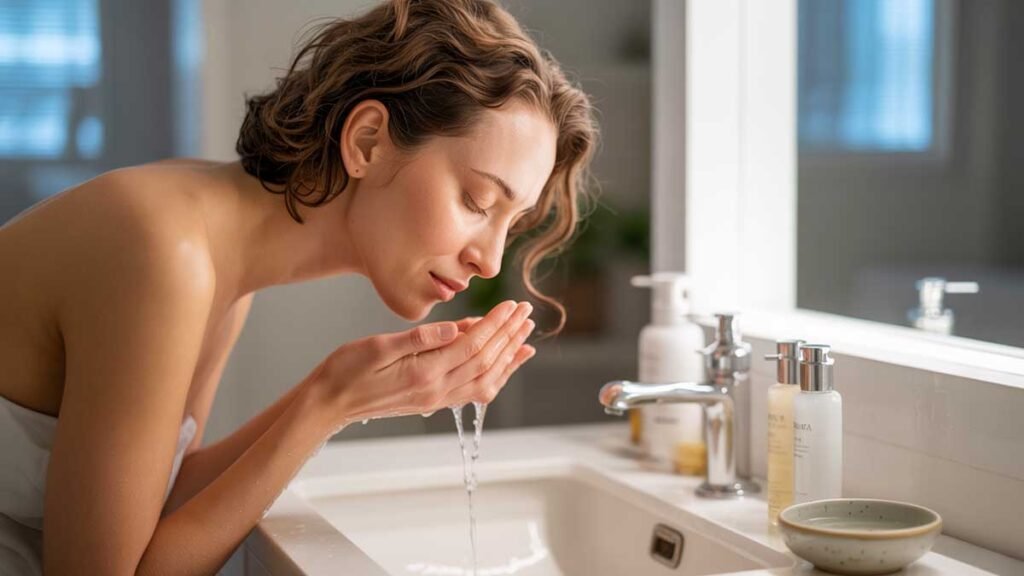 fréquence lavage visage