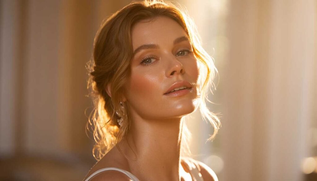 peau lisse et glowy