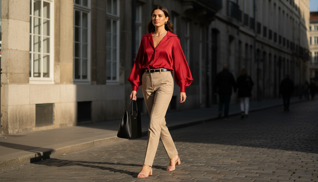 découvrez comment associer le rouge avec d'autres couleurs pour créer une tenue équilibrée et harmonieuse.