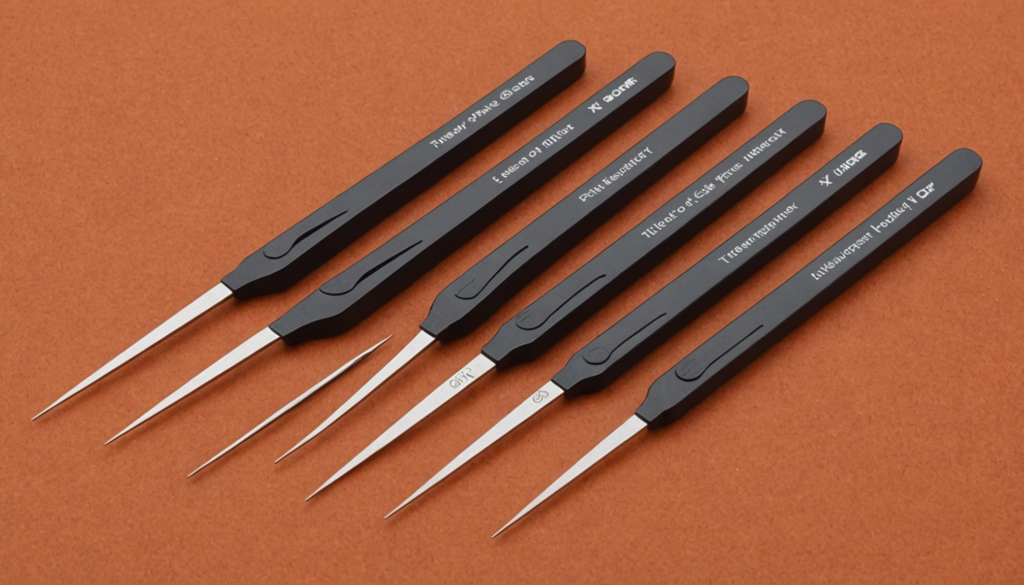 découvrez le set de 5 pinces antistatiques sourcingmap, idéal pour des travaux de précision en électronique, joaillerie, loisirs créatifs et beauté. fiables et ergonomiques, elles garantissent un maniement précis et sécurisé.