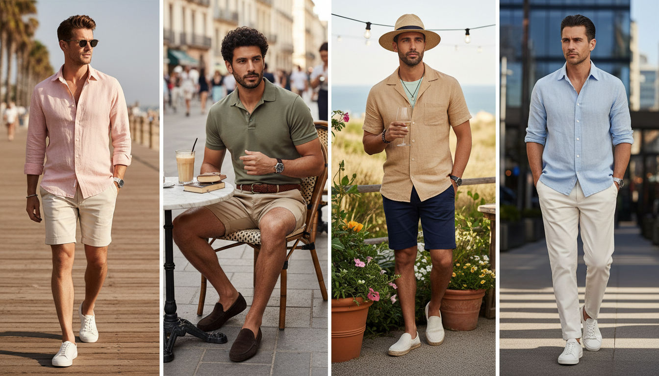 découvrez les meilleures tenues d'été pour homme, avec des pièces incontournables et les couleurs tendance à adopter pour un style estival élégant et confortable.