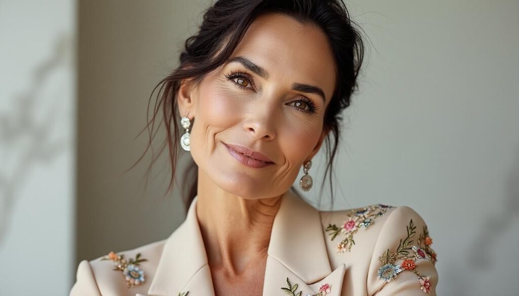 à 63 ans, demi moore devient ambassadrice de lancôme et délivre un message inspirant aux femmes de plus de 50 ans, célébrant la beauté et la confiance à tout âge.