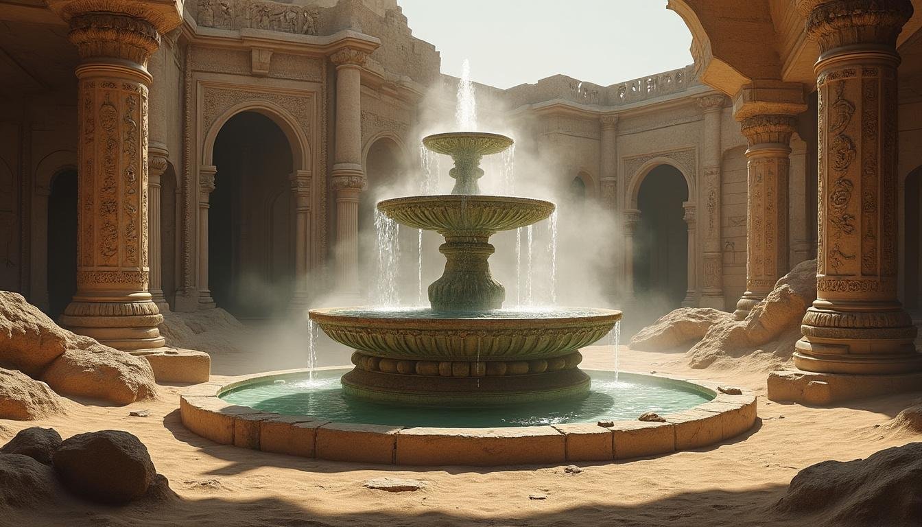 découvrez notre guide complet pour résoudre l'énigme de la fontaine dans les ruines des terres fumantes de crimson desert et avancez facilement dans votre aventure.