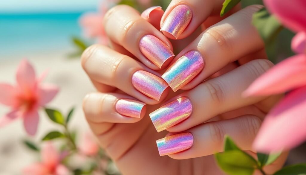 dites adieu au vernis opaque et adoptez la manucure magique pour des ongles éclatants et sublimes tout l'été.