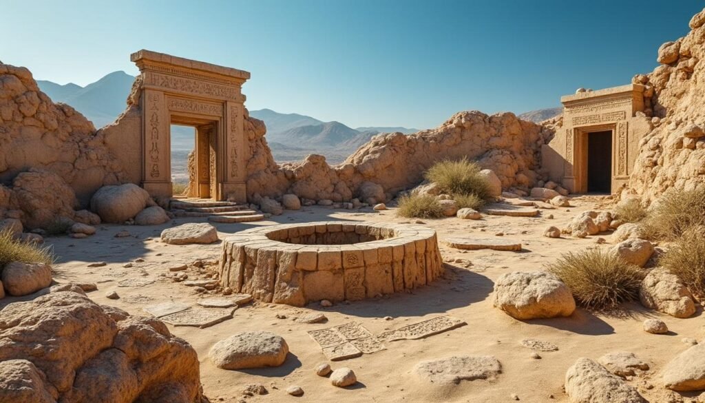 découvrez un guide complet pour explorer les ruines mystérieuses de la colline frétillante dans le désert et déchiffrer l'énigme du bassin ancien.