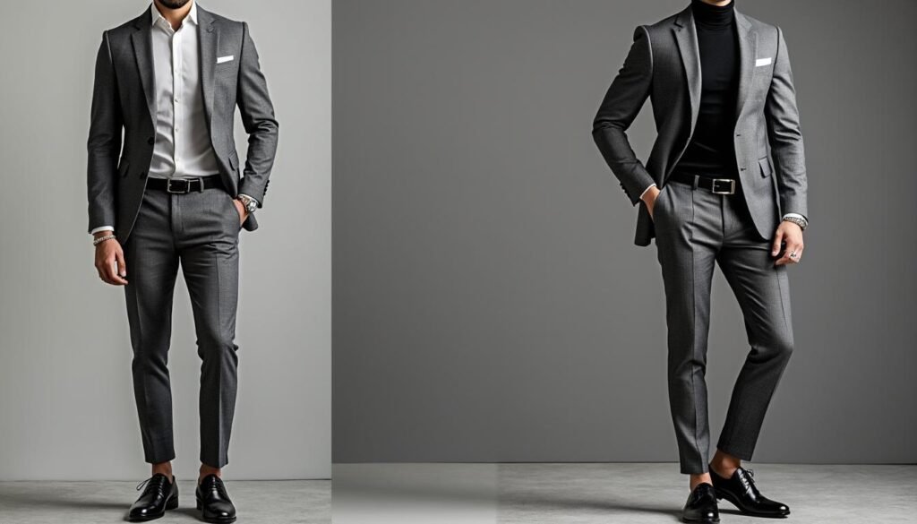 découvrez comment porter un costume gris avec élégance, du bureau à la soirée, grâce à nos conseils d'association et de style adaptés à toutes les occasions.