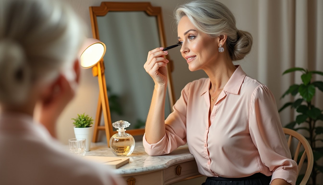 découvrez le secret maquillage d'estelle lefébure, 60 ans, pour estomper naturellement les rides et sublimer votre peau avec élégance.