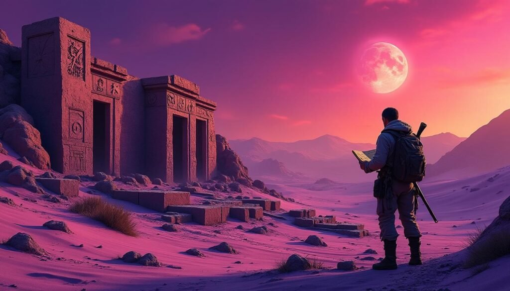 découvrez notre guide complet pour explorer les ruines anciennes du désert pourpre dans crimson desert. apprenez à les localiser facilement et à résoudre tous leurs mystères pour une aventure inoubliable.