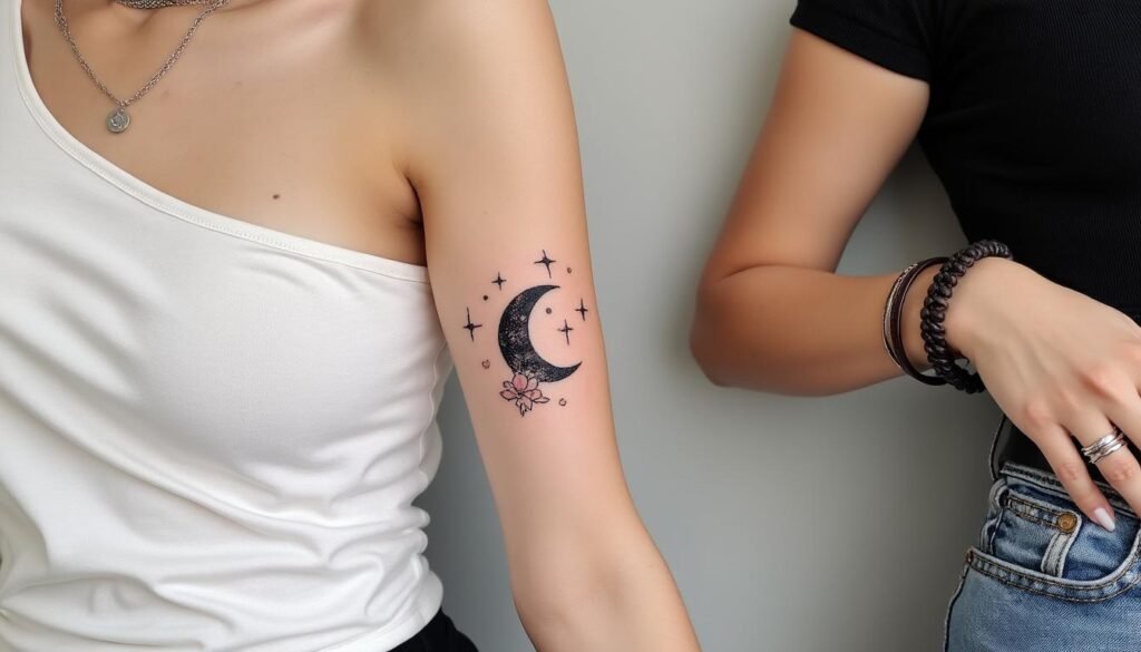 Lune : tatouages, emplacements et symboliques découvrez les tatouages de lune, leurs différents emplacements sur le corps et la symbolique profonde associée à ce motif mystique et intemporel.