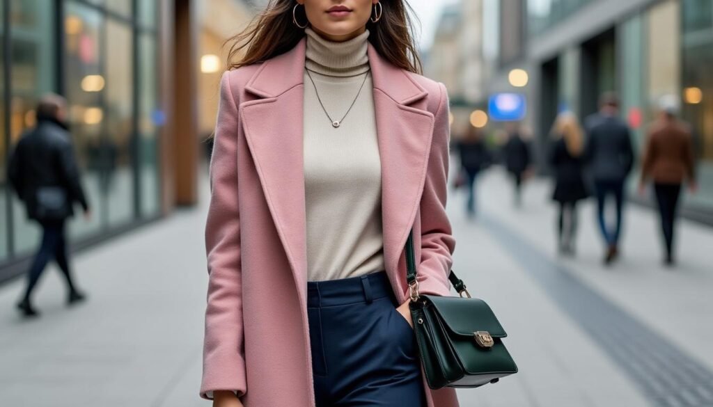 découvrez comment porter un manteau rose en associant les bonnes couleurs et matières pour un look élégant et tendance.