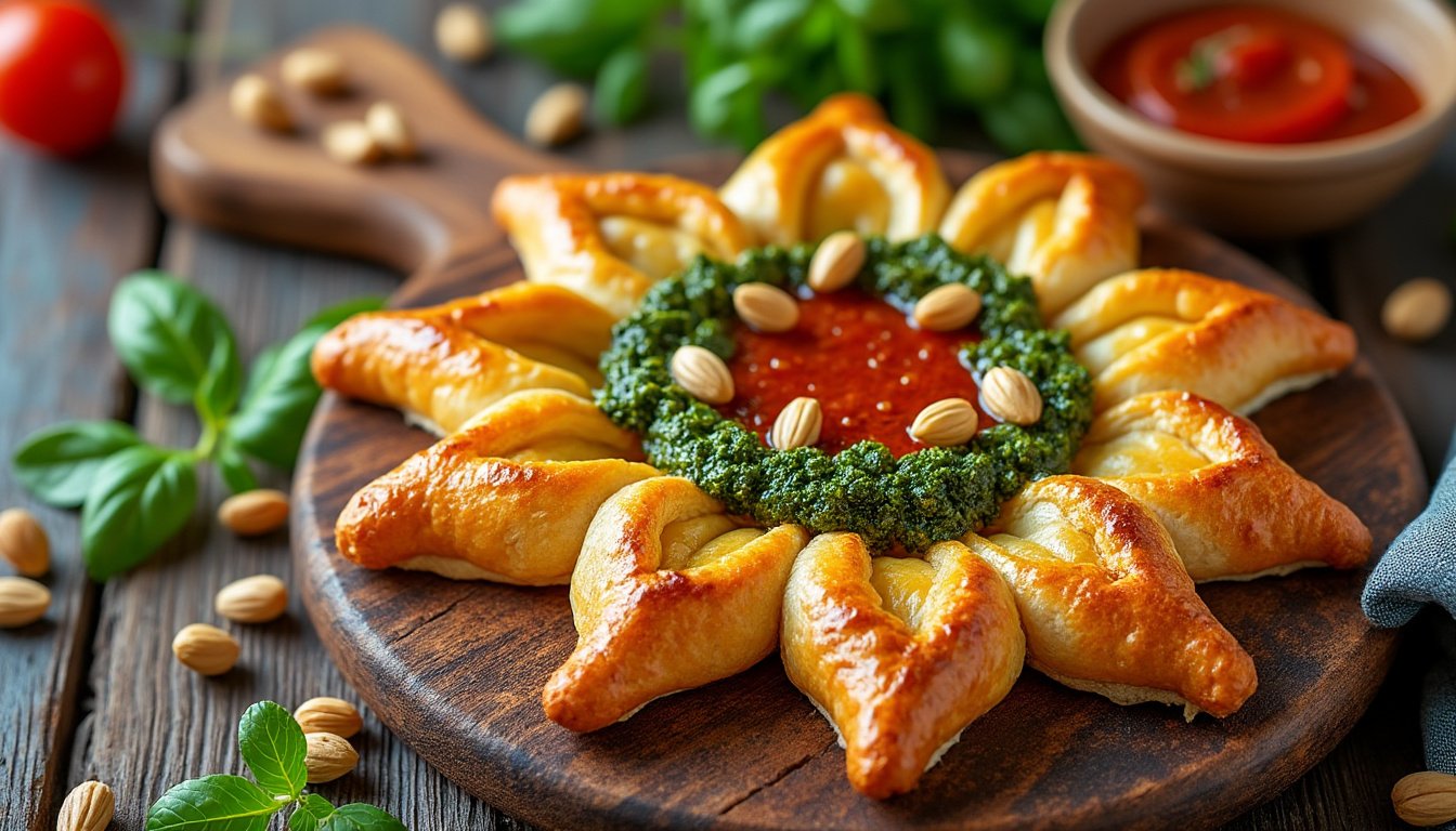 découvrez ma recette rapide et gourmande de la tarte soleil au pesto rouge, un succès garanti à chaque fois, parfaite pour régaler en un éclair et savourer en un instant !