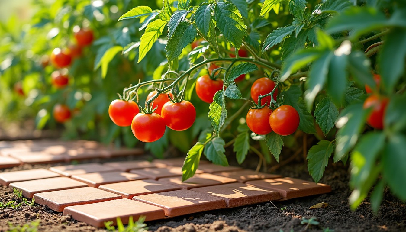 découvrez pourquoi votre voisin utilise une tuile en arc de cercle au pied de ses plants de tomates durant la canicule, et apprenez les astuces pour protéger vos cultures du chaud intense.
