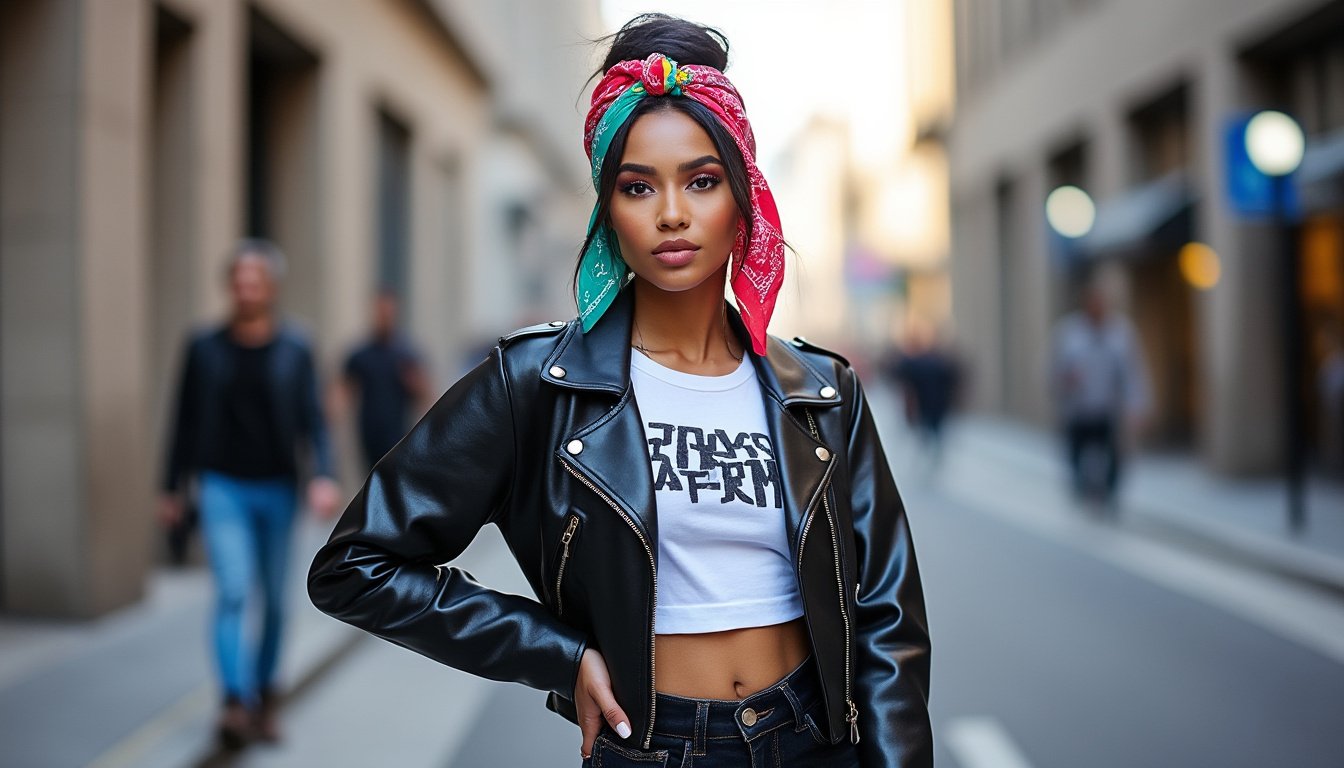 découvrez comment un bandana dans les cheveux assure un maintien parfait toute la journée tout en ajoutant une touche de style à votre coiffure.