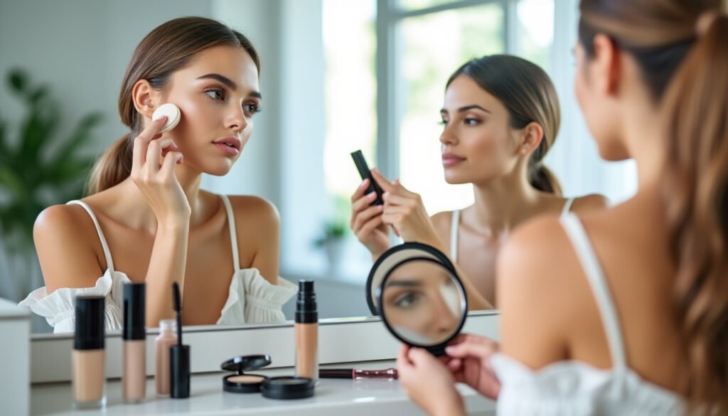 découvrez la routine beauté express d'une maquilleuse pour un teint radieux en seulement 5 minutes, idéale pour les matins pressés. simple, rapide et efficace !