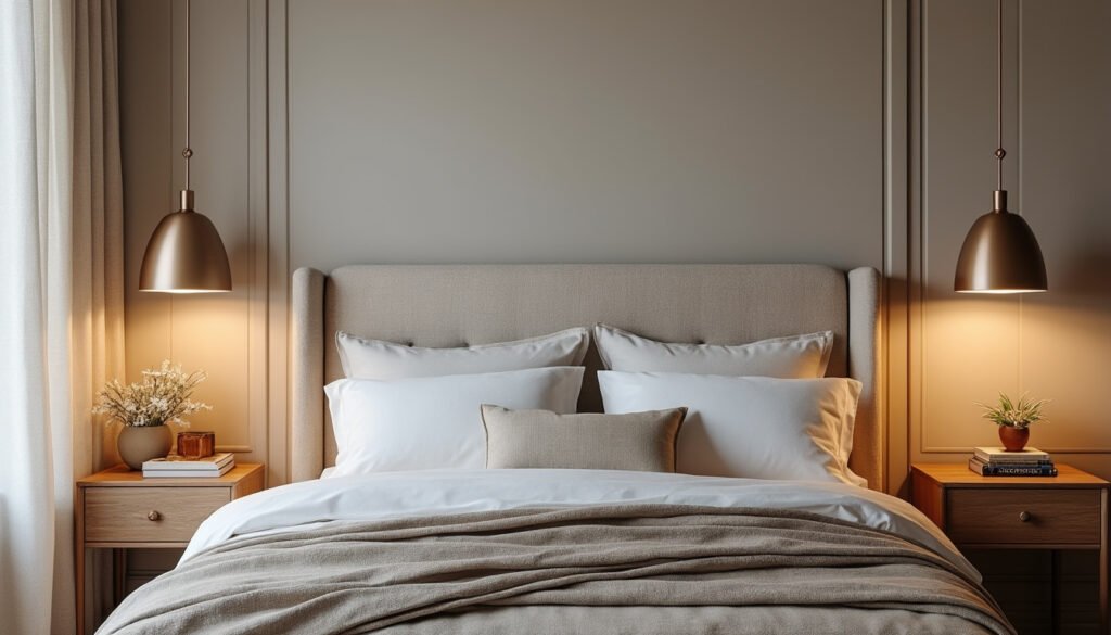 découvrez l’astuce déco qui remplace les lampes de chevet dans la chambre et pourquoi une décoratrice la recommande pour gagner de la place et créer une ambiance soignée.