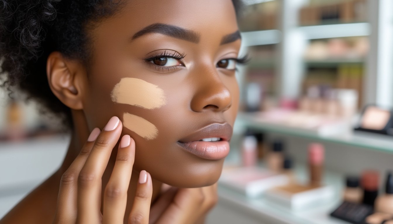 découvrez une astuce simple pour choisir la bonne teinte de fond de teint en magasin et trouver celle qui s’accorde parfaitement à votre peau.